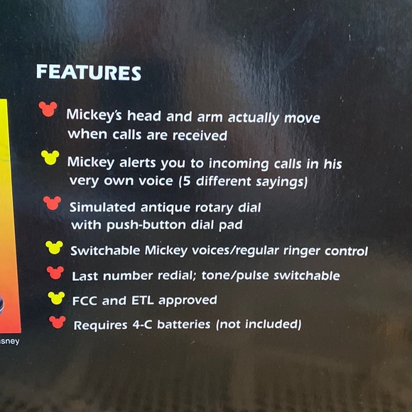 Mickey Mouse Push Button Telephone - Picture 15 of 15